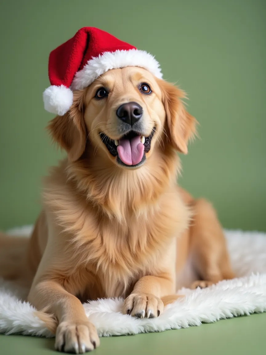 AI generated pet portrait, Christmas-Vibe, high resolution